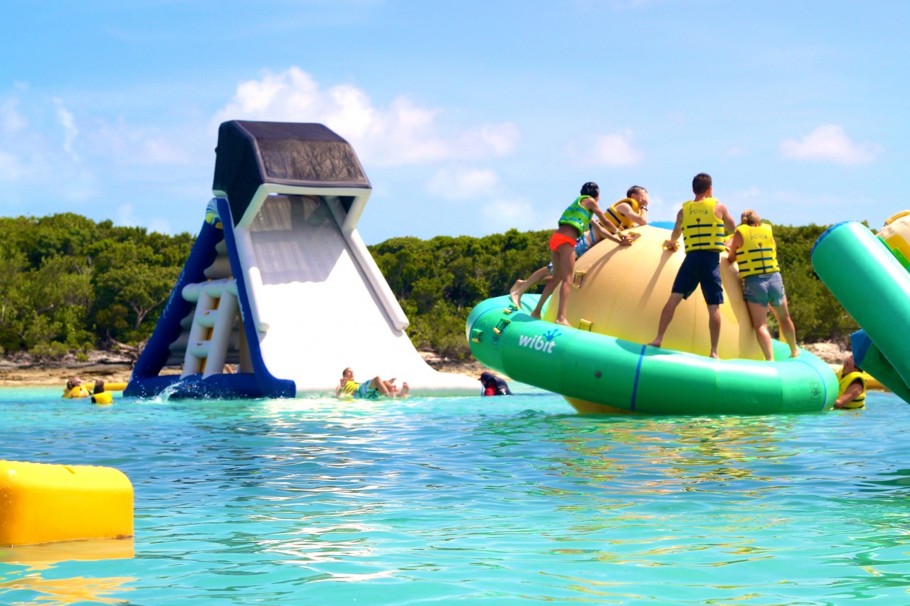 slide and aqua park